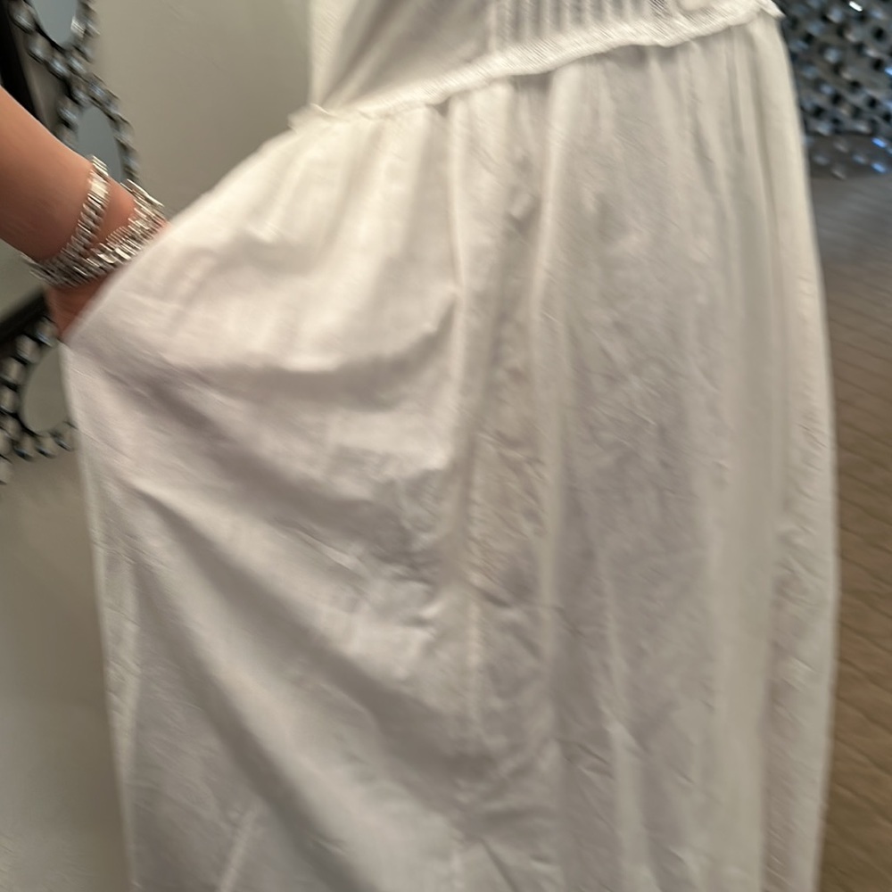 💃🏻Host Pick 💃🏻 Zadig & Voltaire Romane Cotton  White Maxi Dress, XS - Picture 6 of 11